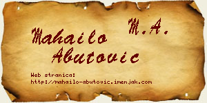 Mahailo Abutović vizit kartica